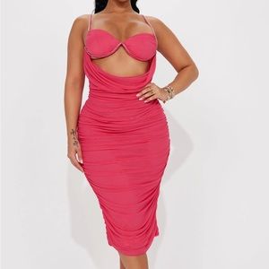 NWT pink midi dress
